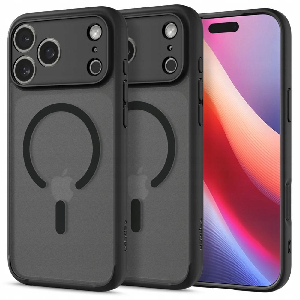 Spigen Ultra Hybrid MagSafe salauza melna korpusa iPhone 17 Pro gadījumam