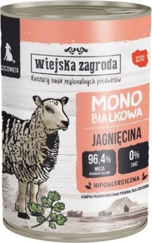 Wiejska Zagroda Visskoka suņu barība ar