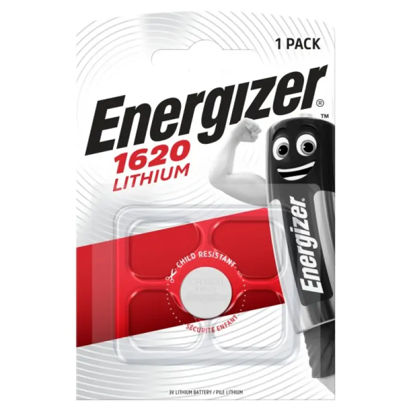 Litija baterija CR1620 3V 81mAh Energizer