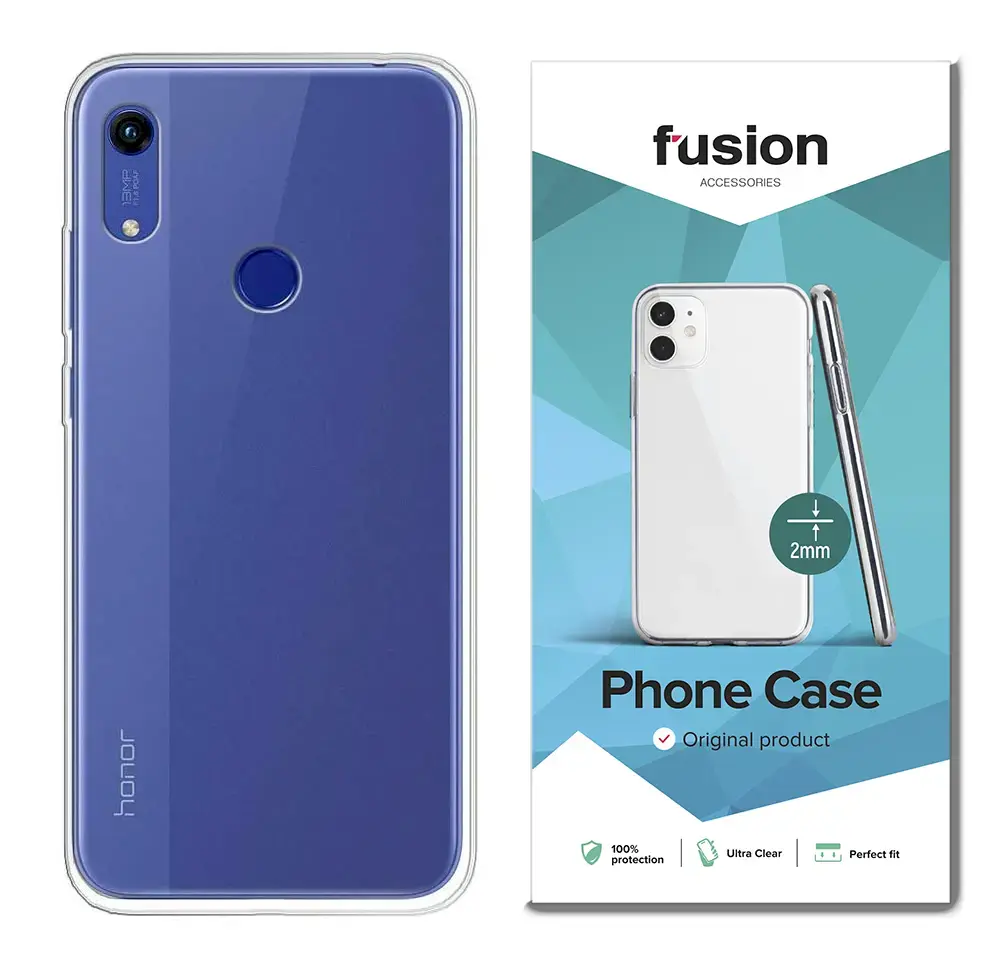 Fusion Ultra Clear Series 2 mm Silikona vāciņš Honor 8A Transparent (ES blisteris)