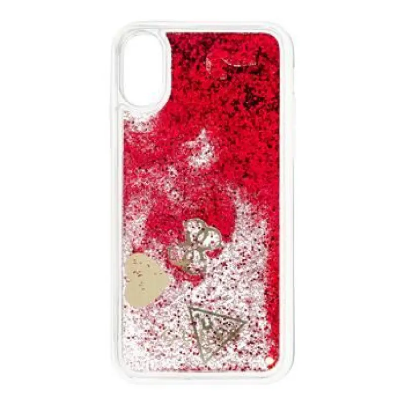 Guess Apple iPhone X/XS Glitter Hearts