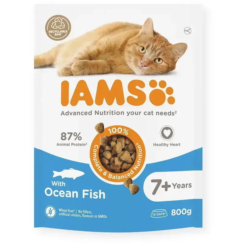Sauss, kaķu barība - IAMS CAT