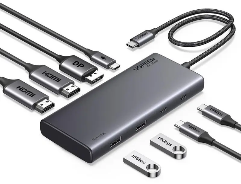 HUB UGREEN CM639 USB-C / 2xHDMI