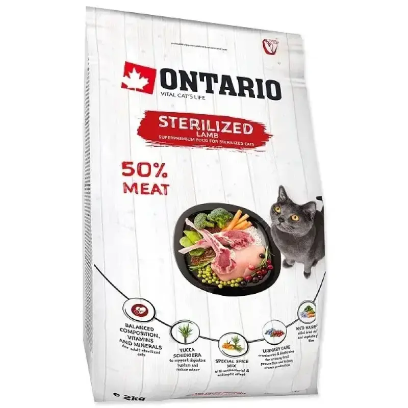 Sauss, pilngraudu kaķu barība - Ontario