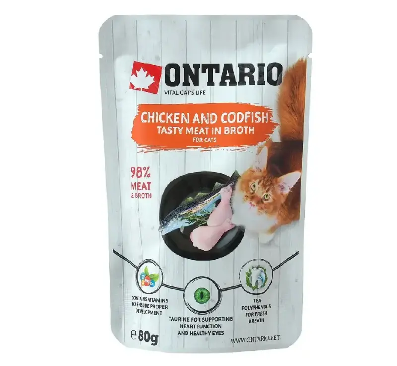Konservēta kaķu barība - Ontario Pouch