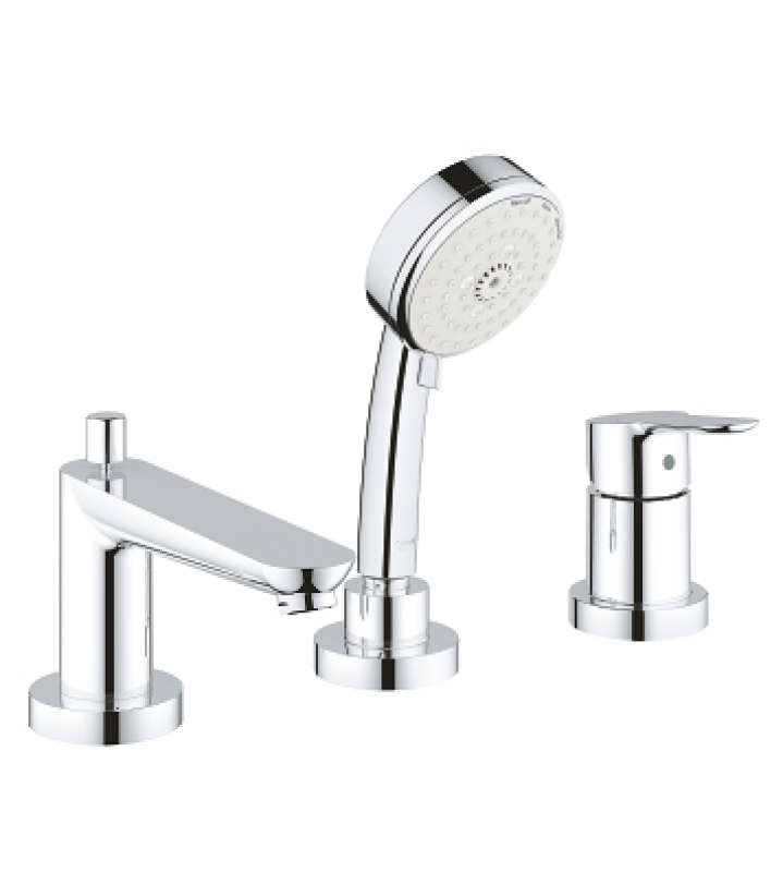 GROHE BauEdge trīsdaļīgs vannas maisītājs uz