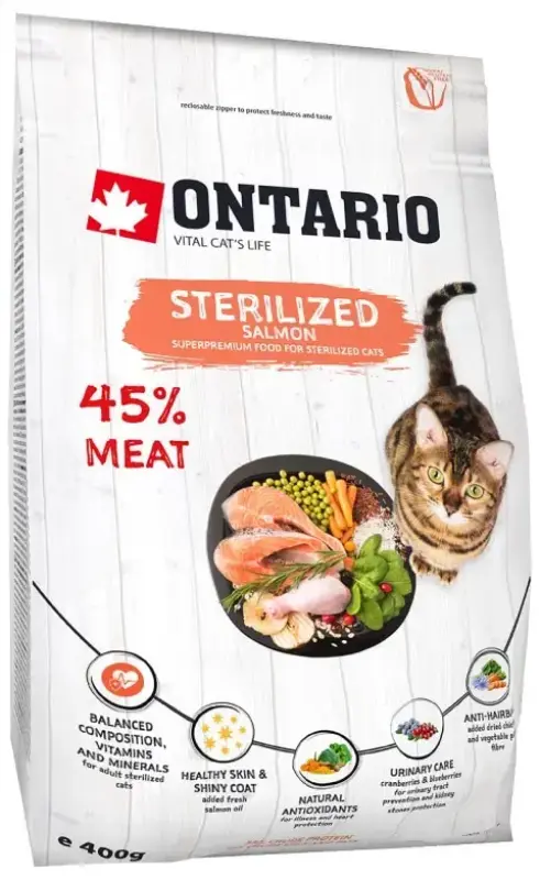 Sauss barība kaķiem - Ontario Cat