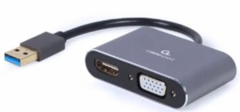 Gembird USB uz HDMI + VGA