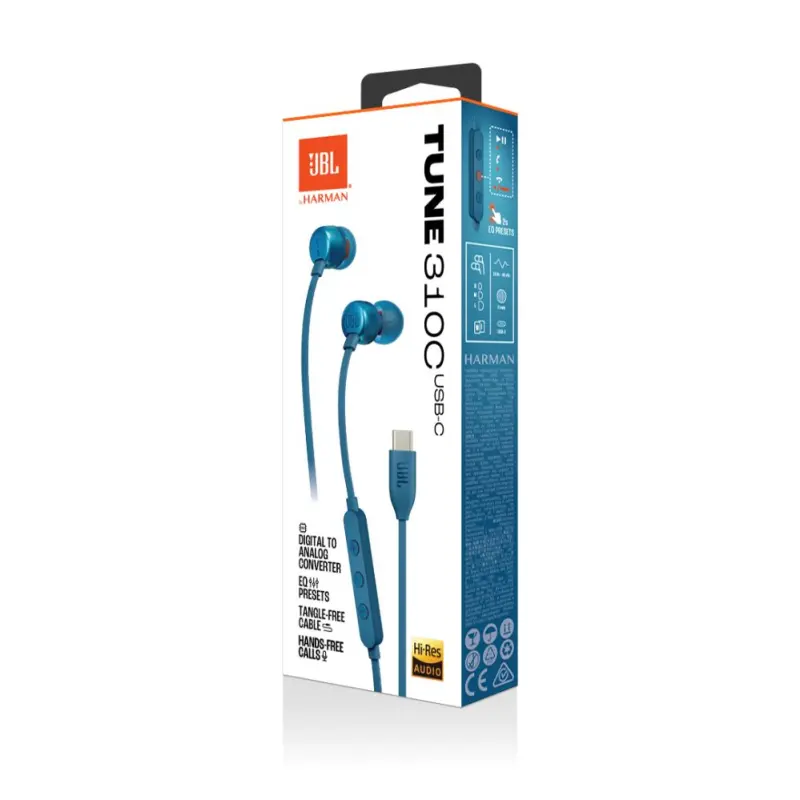 JBL Tune 310C USB-C Blue -