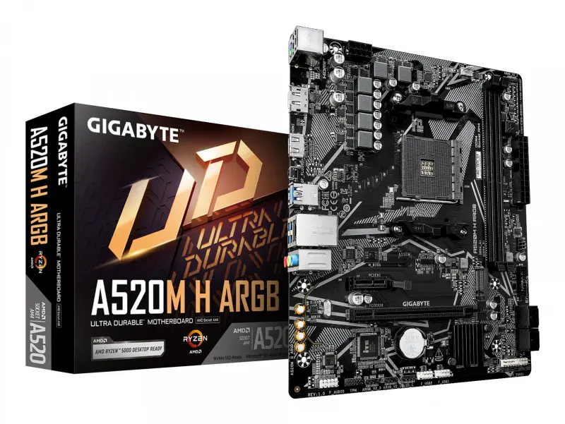 Mātesplate GIGABYTE A520M H ARGB –