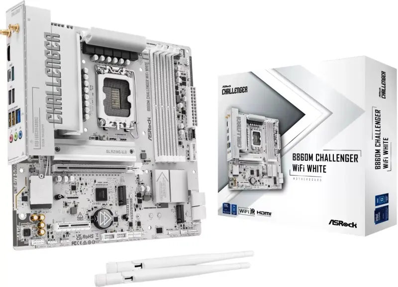 ASRock B860M Challenger WiFi White LGA1851