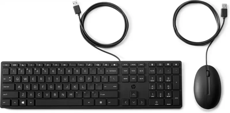 Vadu tastatūra un pele HP Wired