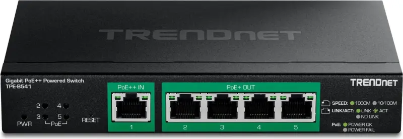 TRENDnet TPE-B541 5-Portu Gigabit PoE++ slēdzis