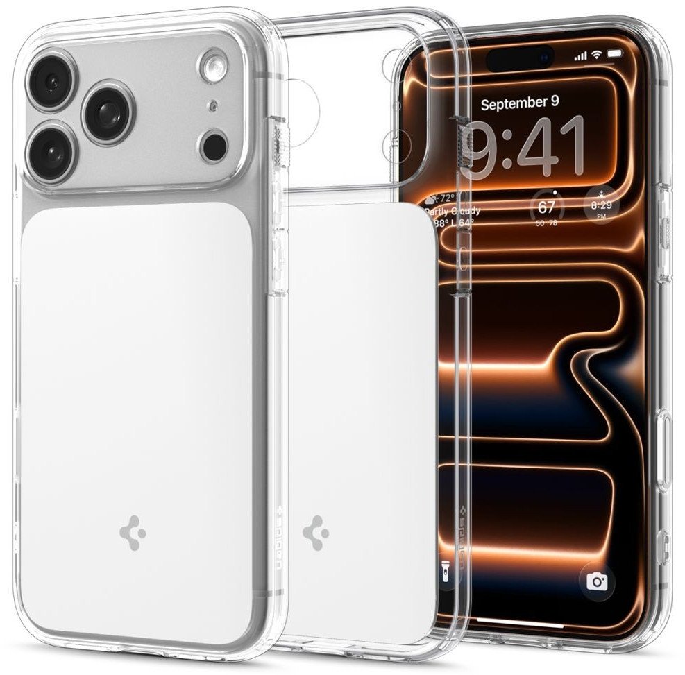 Spigen Ultra Hybrid "T" MagSafe iPhone 17 Pro Max – Skaidrs/Balts