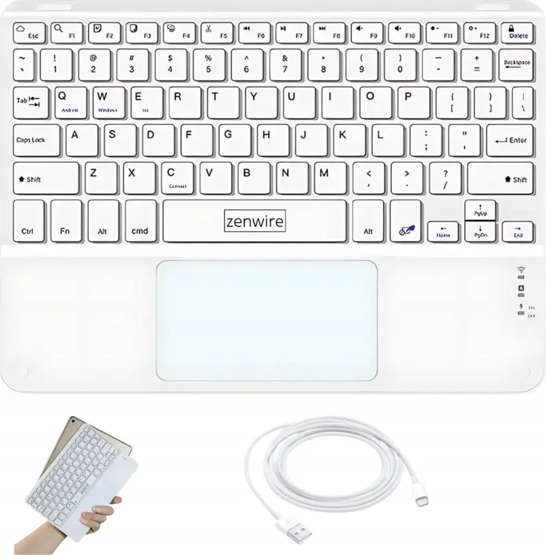 Zenwire Bezvadu Bluetooth tastatūra ar skārienpaliktni