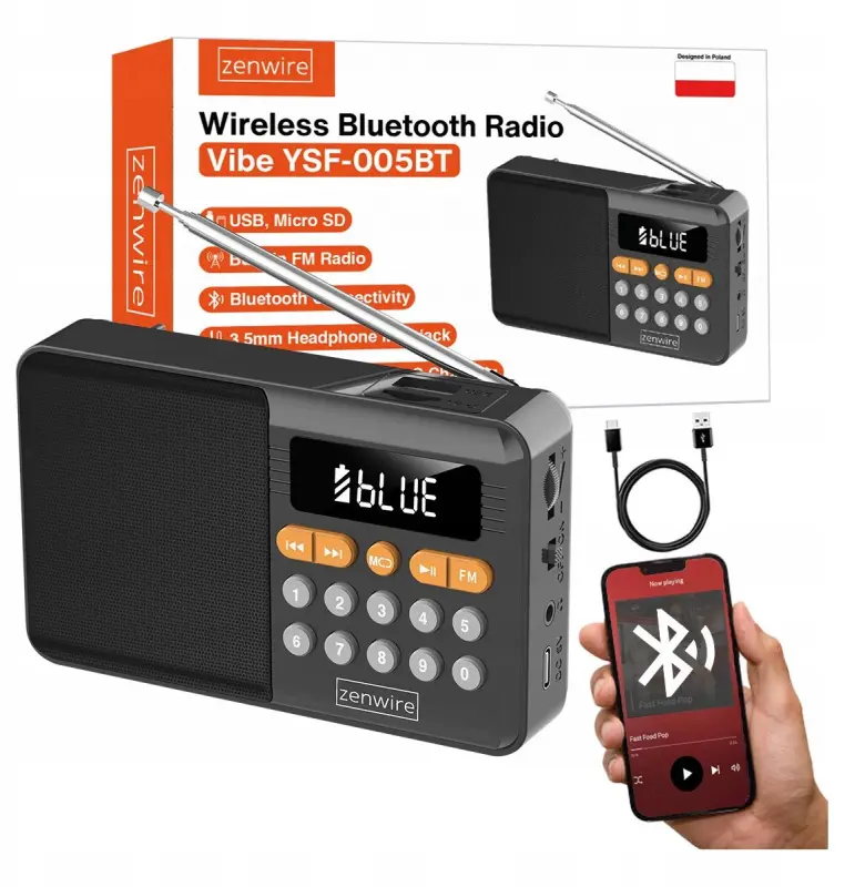 Zenwire Mini skaļrunis FM radio Bluetooth