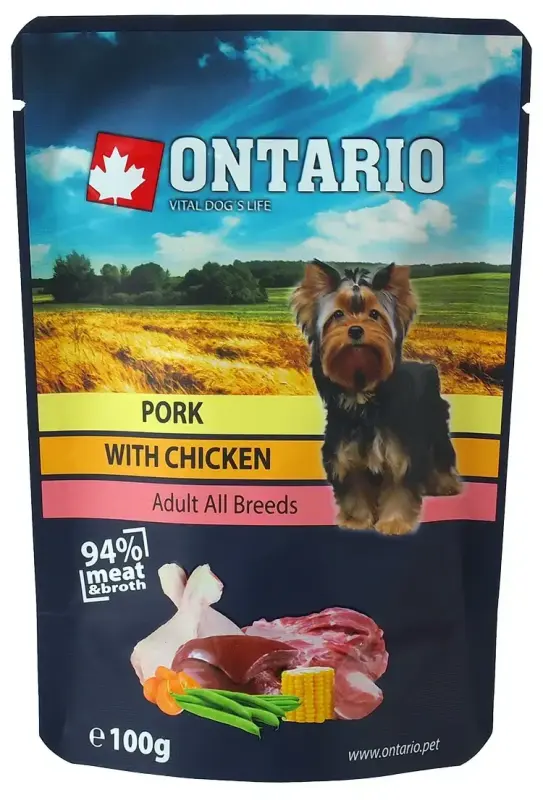 Konservi suņiem: Ontario Dog cūkas gaļa