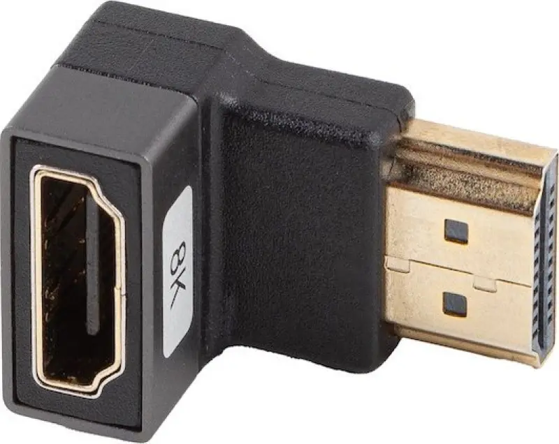 AV adapters Lanberg HDMI(F)->HDMI(F) 8K leņķis