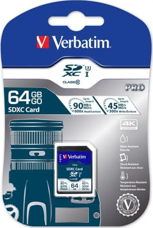 Verbatim Pro SDXC karte 64 GB