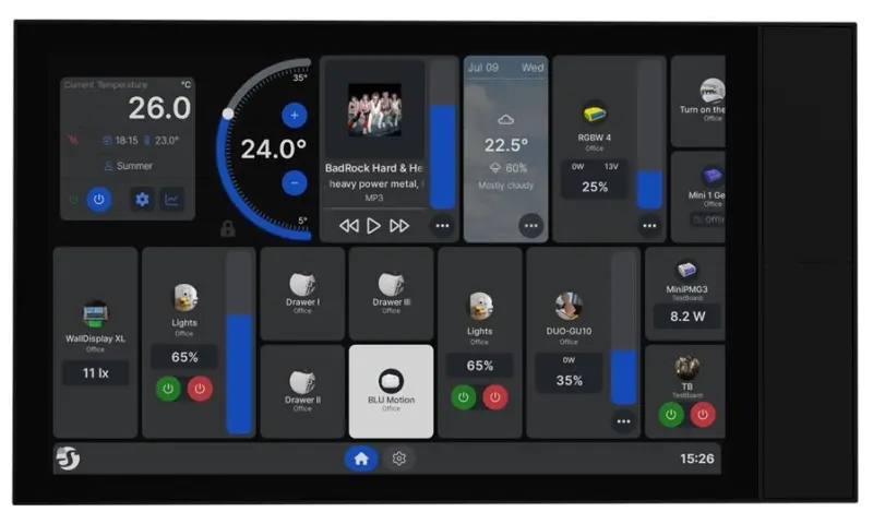 Shelly Sienas displejs XL WiFi/Bluetooth (Melns)