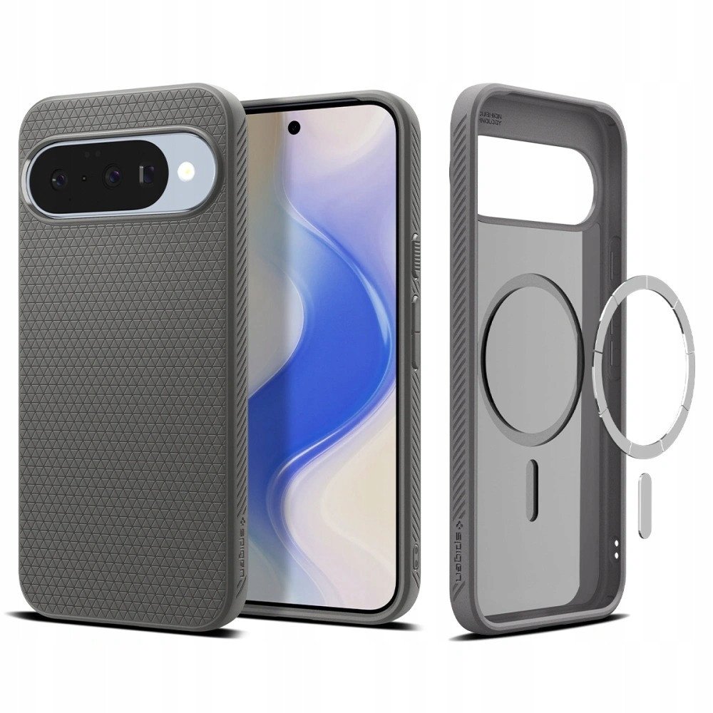 Spigen Liquid Air MagSafe korpuss Google Pixel 10 / 10 Pro – Marmora pelēka