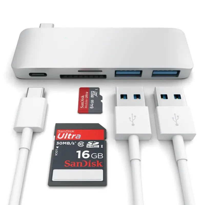 Satechi Universal USB-C Passtrough Hub Space