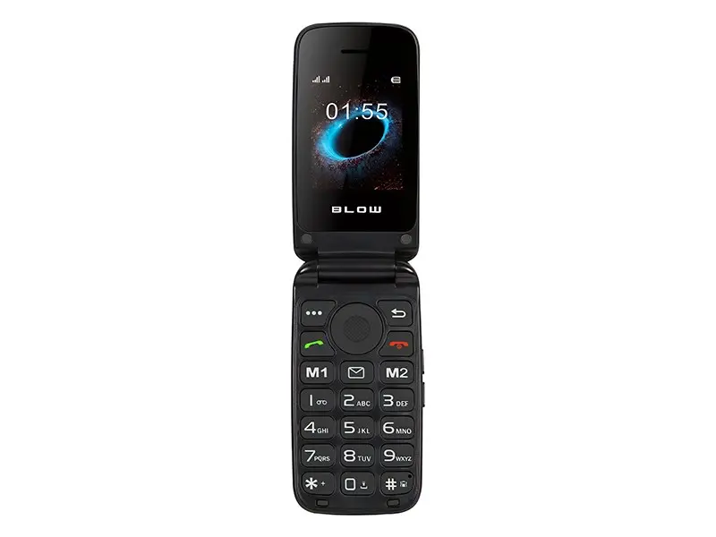 BLOW Black Phone for Seniors with