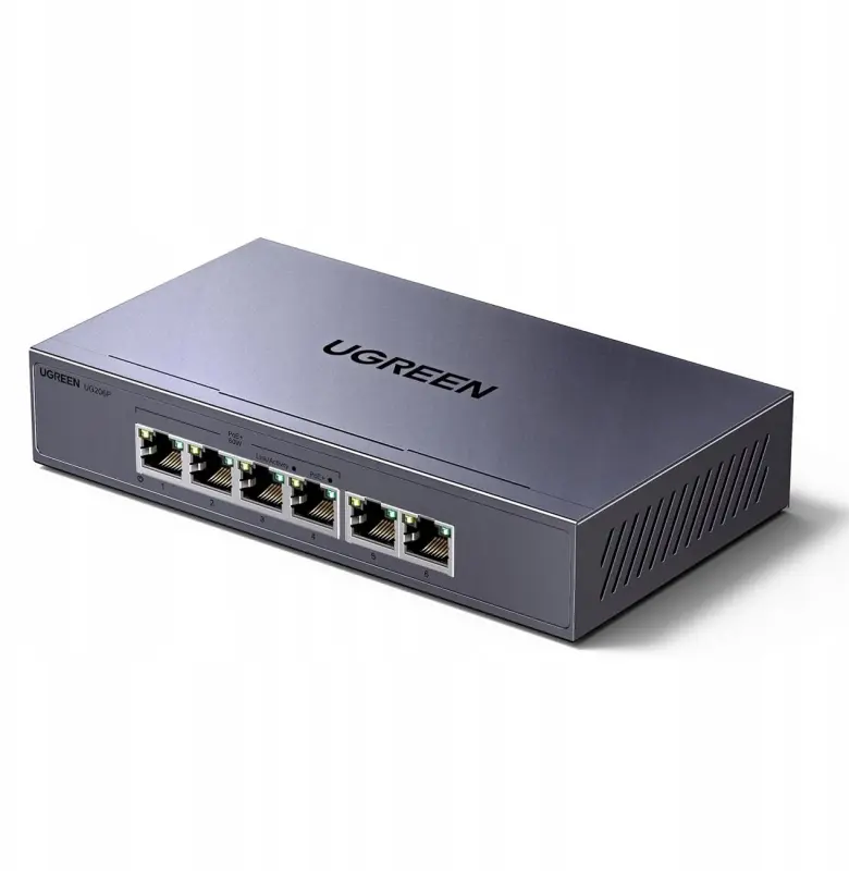 Ugreen 6‑portu 1 Gb/s PoE rūteris
