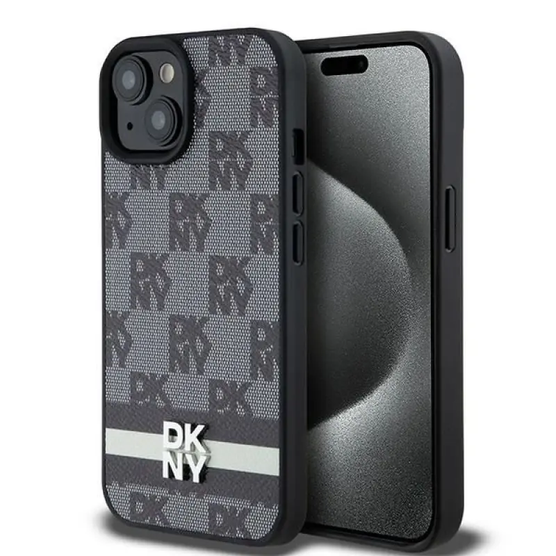 DKNY DKNY Leather Checkered Mono Pattern