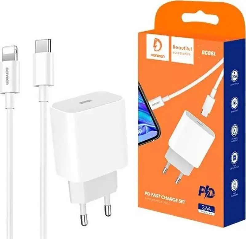 Lādētājs Denmen DC06 1x USB-C 3