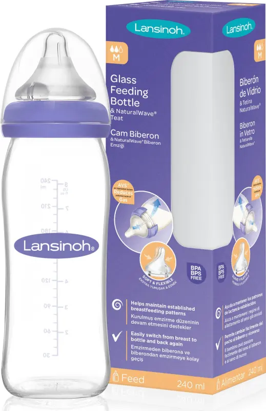 Lansinoh pudele ar knupi Natural Wave*