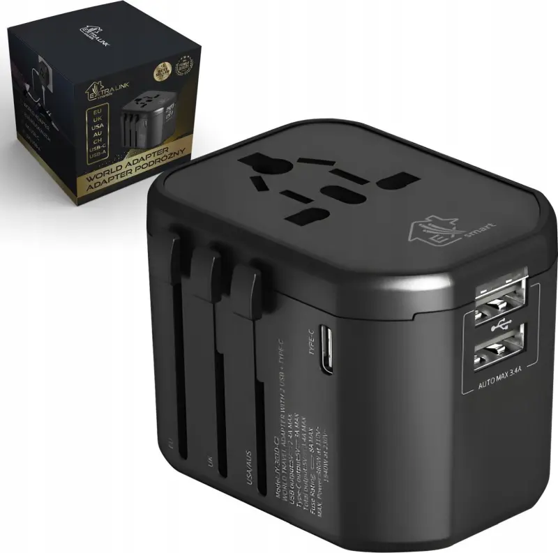ExtraLink Extralink Smart Life ceļotājiem EU/UK/USA/AU/CH