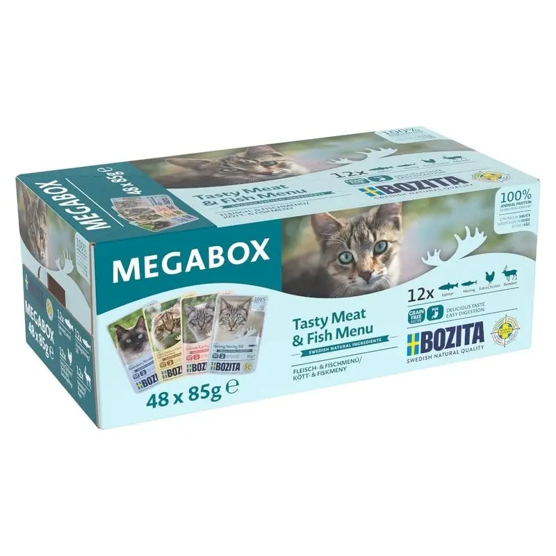 BOZITA saszetki w sosie kot Megabox