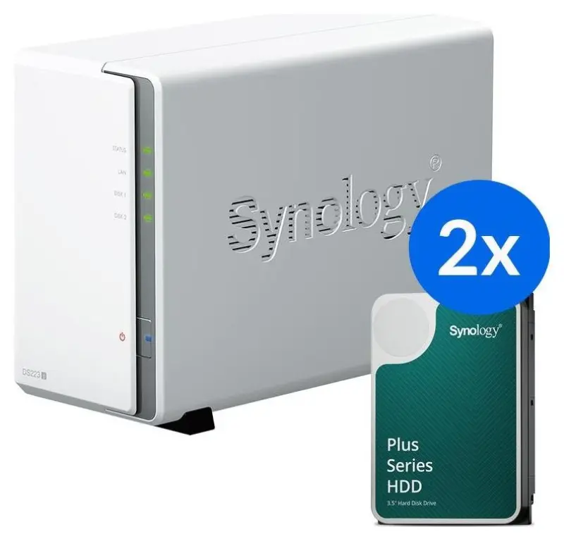 Synology DS223J + 2x HAT3300-6T (2x