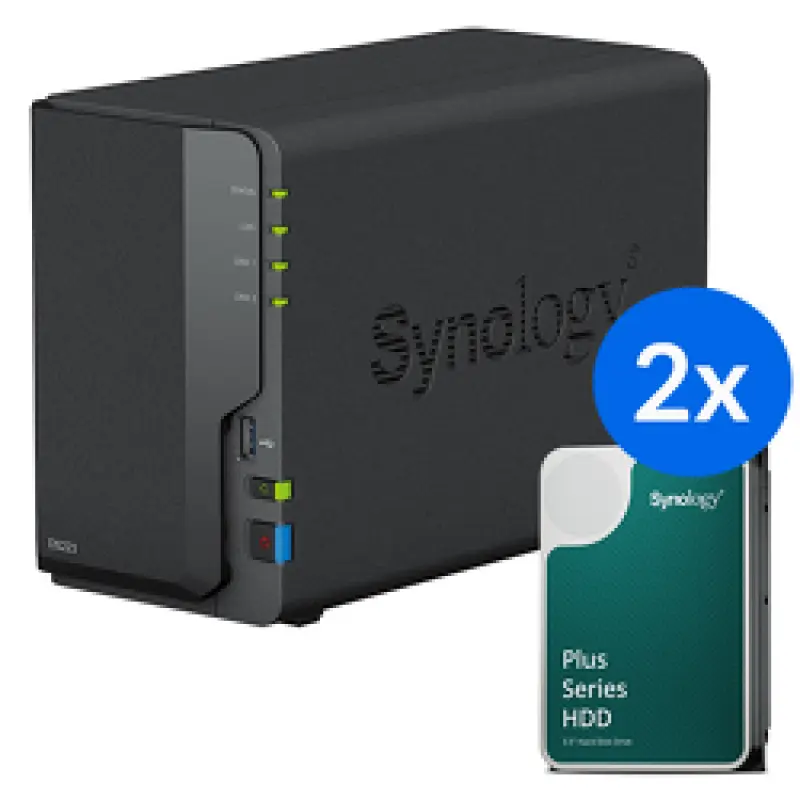 Synology DS223+ ar 2x HAT3300-6T (2x
