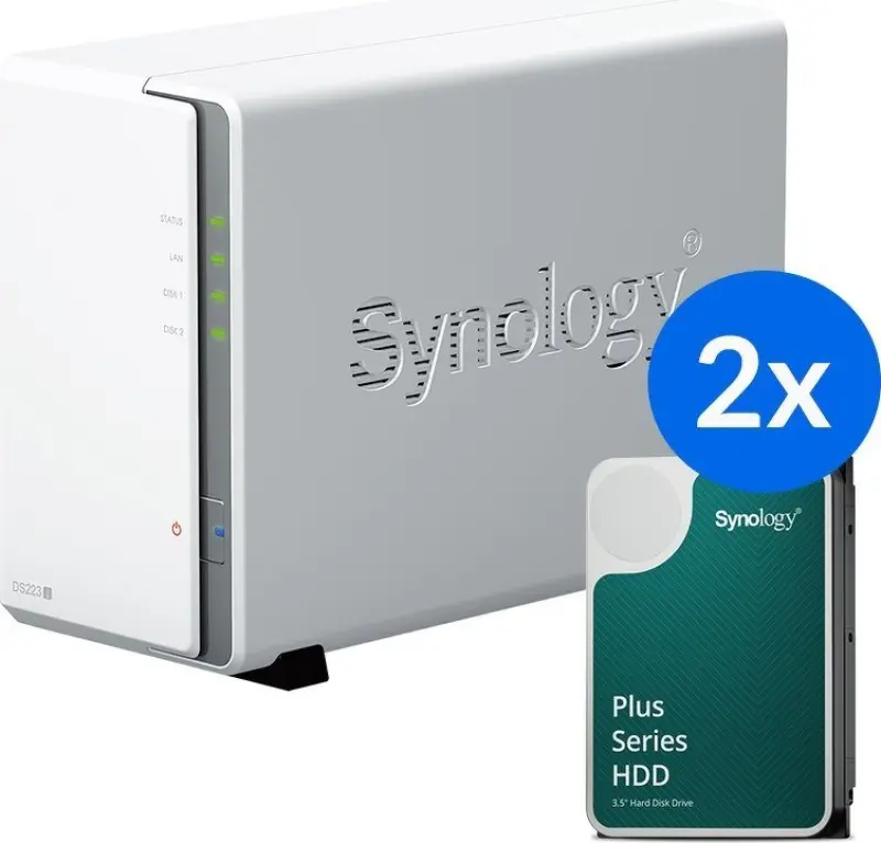 Synology DS223J + 2x HAT3300-6T (2x