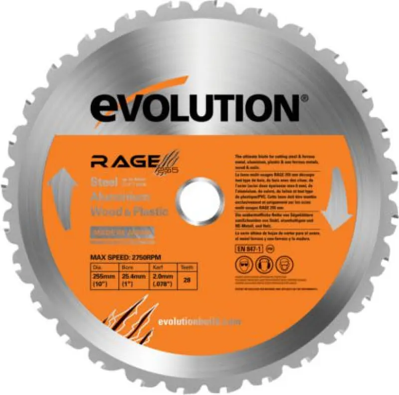 Evolution TCT karbīda daudzfunkcionālais ripzāģa disks