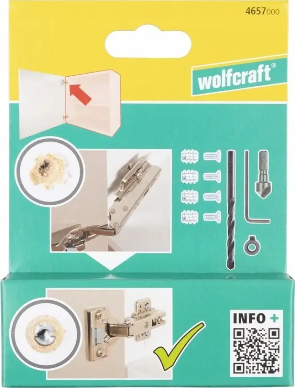 Wolfcraft iebūvējamo eņģu remonta komplekts, korpusa