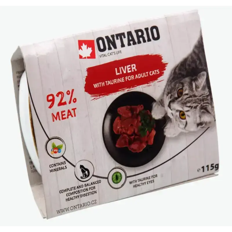 Kaķu konservi Ontario Tray — aknas