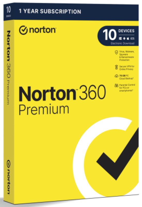 NORTON 360 Premium 75GB Anti-Virus 10PC
