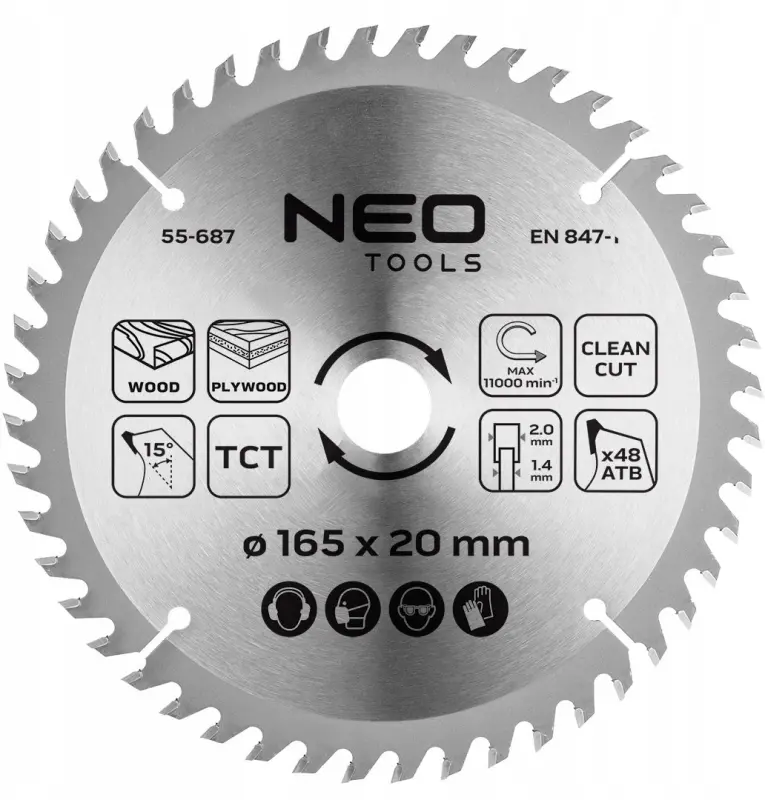 Neo Tools zāģa asmens 165 x