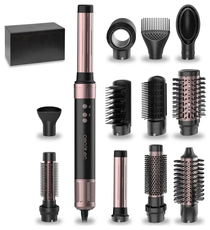 Cecotec Bamba CeramicCare 12-in-1 AirGlam Melna