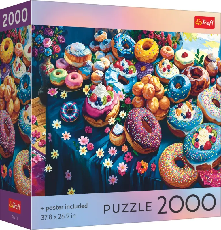 TREFL Puzle ar plakātu Krāsaini virtuļi