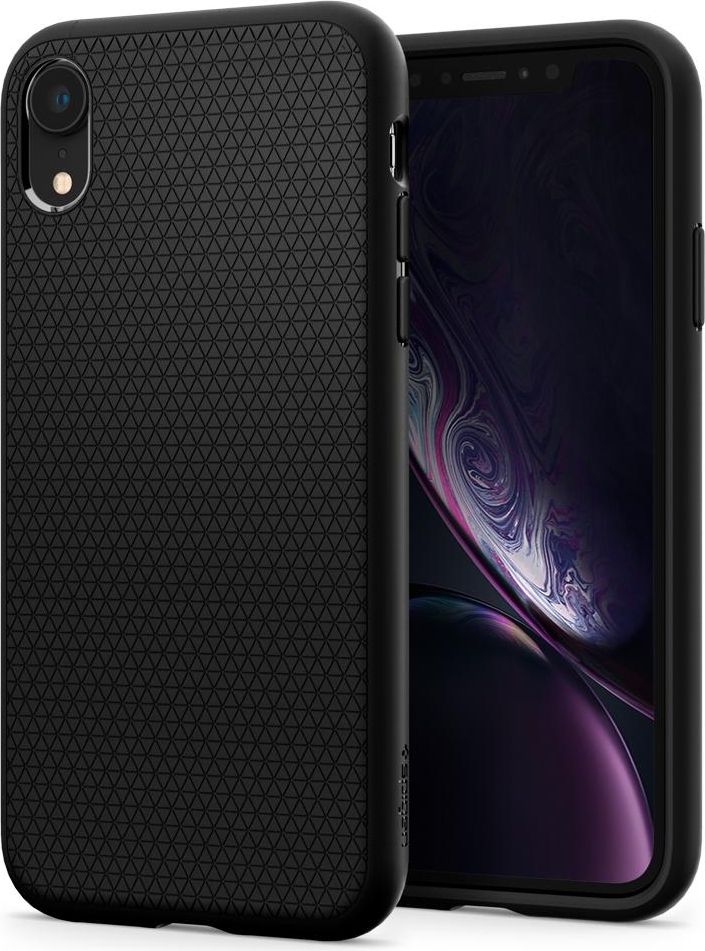 Spigen Liquid Air vāciņš priekš Apple iPhone XR melns (064CS24872)