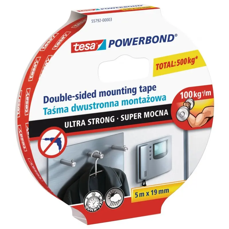 Tesa divpusēja montāžas līmlente PowerBond 5
