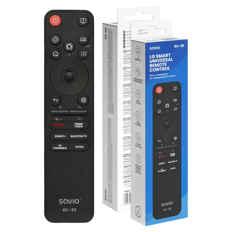 Savio RC-30 remote control IR/Bluetooth Press