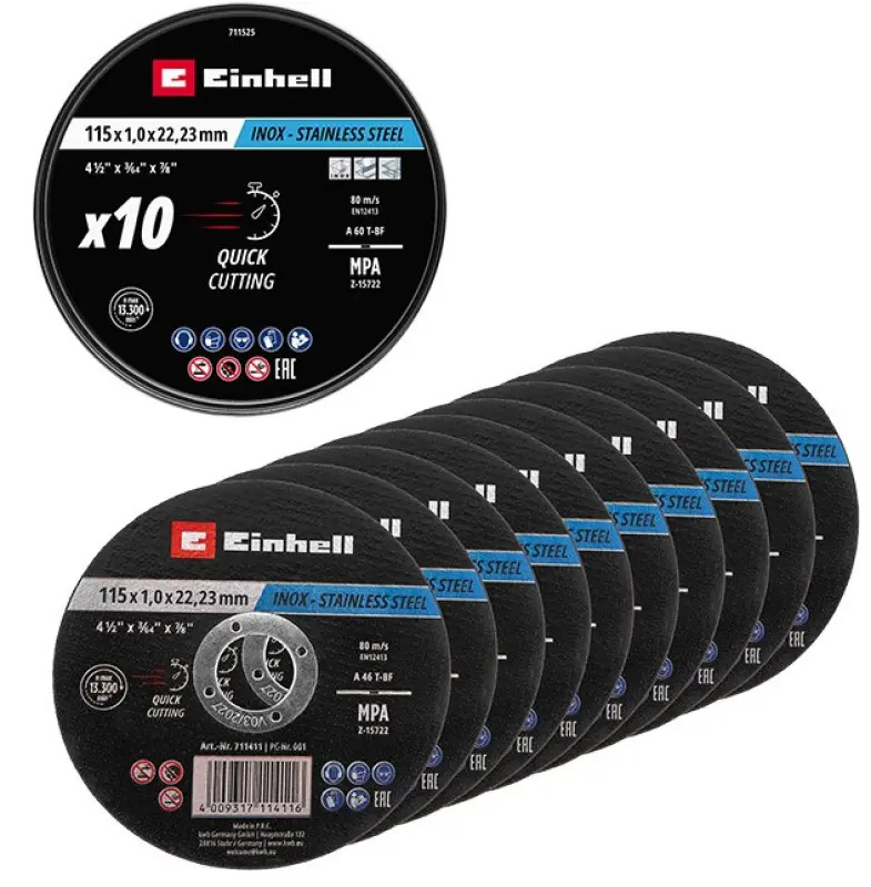 Einhell metāla griešanas disku komplekts 115