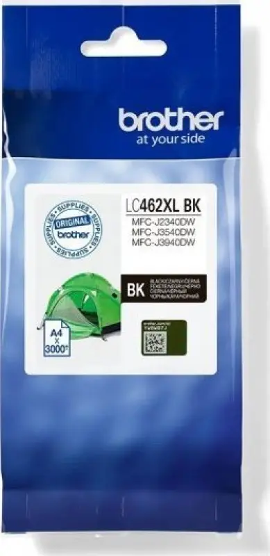 Brother LC462BK Melna XL tintes kasetne