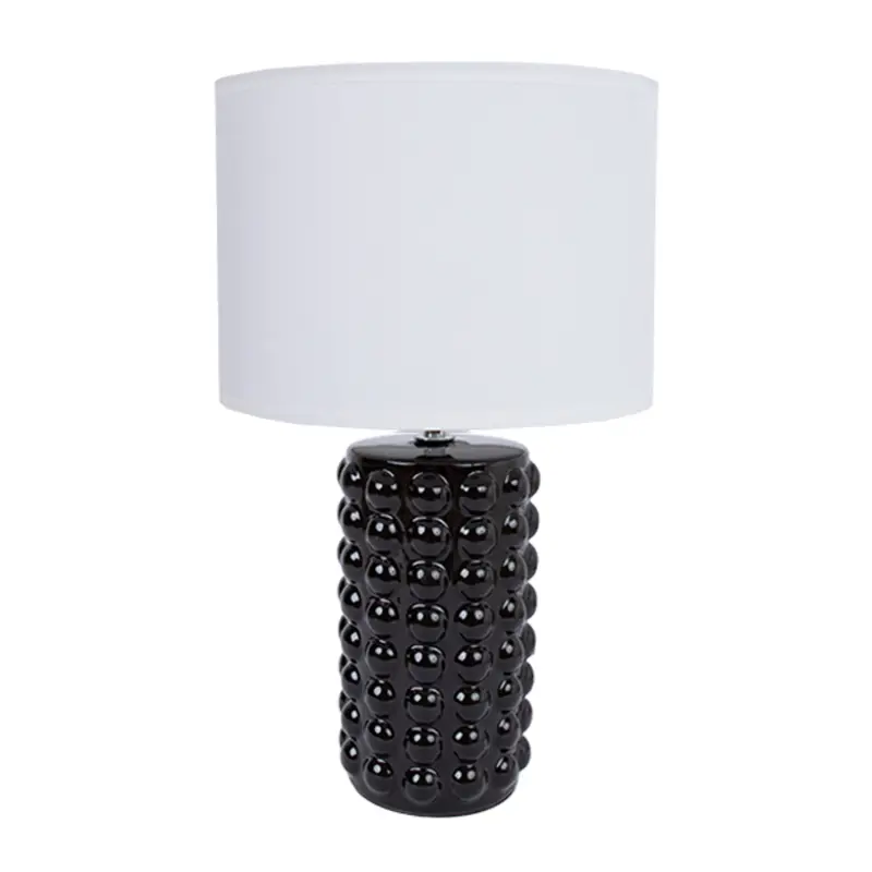 HOME4YOU Galda lampa DUNIK H39cm, melns