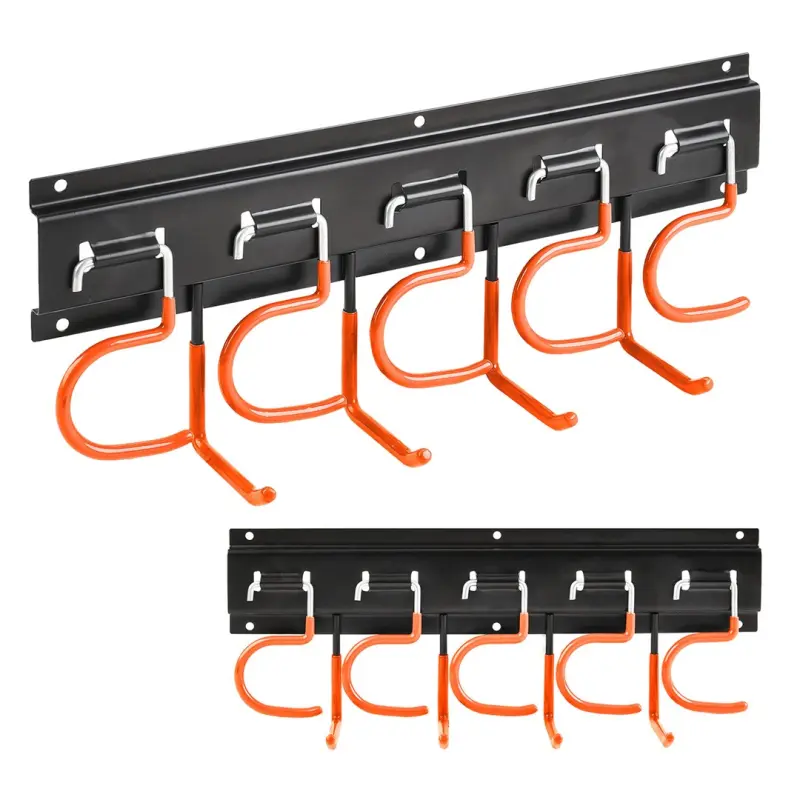 Maclean Wall-Mounted Garden Tool Organizer, steel